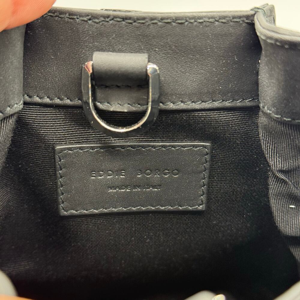 Eddie Borgo Mini Pepper Pochette Calf Leather Sterling Silver Designer Tulip Bag - Picture 6 of 13
